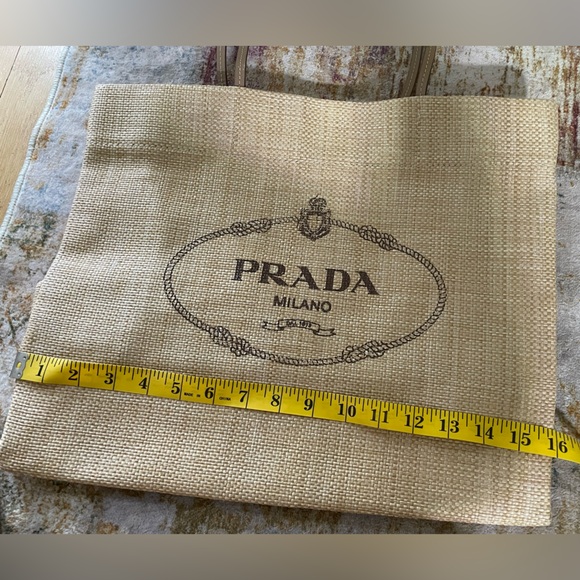 PRADA Raffia Logo Tote Bag. - Picture 15 of 15
